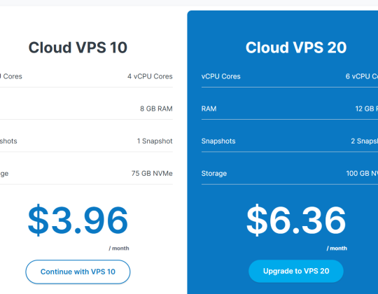 Bảng so sánh các nha cung cấp VPS (gói gần nhất ~4 vCPU / 8GB RAM)
